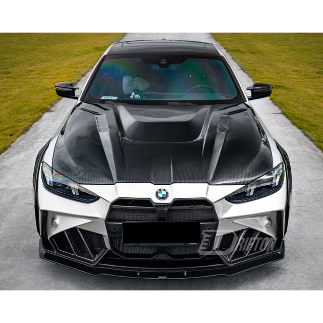 CMST V3 Style Carbon Fiber Engine Hood Bonnet For BMW G80 G81 M3 G82 G83 M4 2020-2024