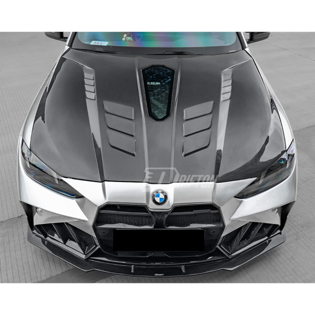 CMST V4 Style Carbon Fiber Engine Hood Bonnet For BMW G80 G81 M3 G82 G83 M4 2020-2024