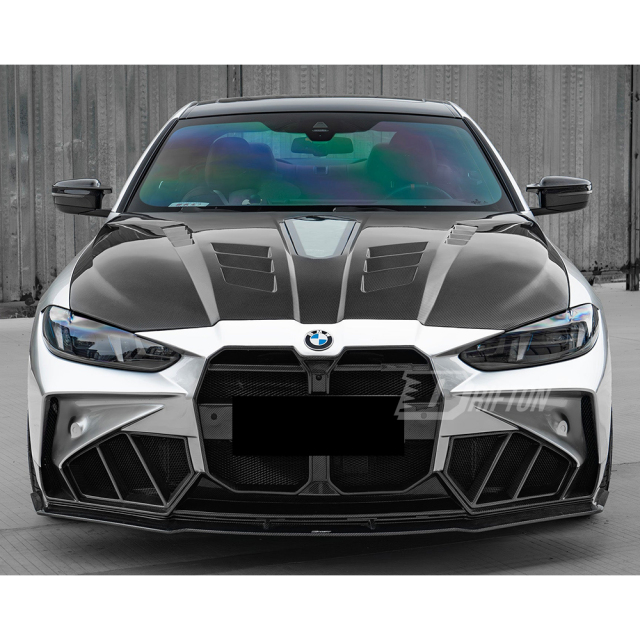 CMST V4 Style Carbon Fiber Engine Hood Bonnet For BMW G80 G81 M3 G82 G83 M4 2020-2024