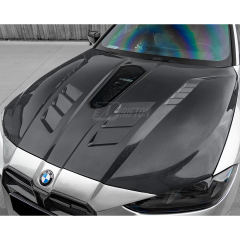 CMST V4 Style Carbon Fiber Engine Hood Bonnet For BMW G80 G81 M3 G82 G83 M4 2020-2024