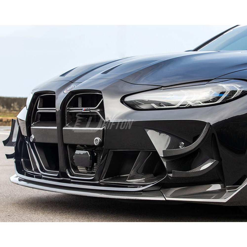 GT4 Style Dry Carbon Fiber Front Canards For BMW G80 G81 M3 G82 G83 M4 2020-2024