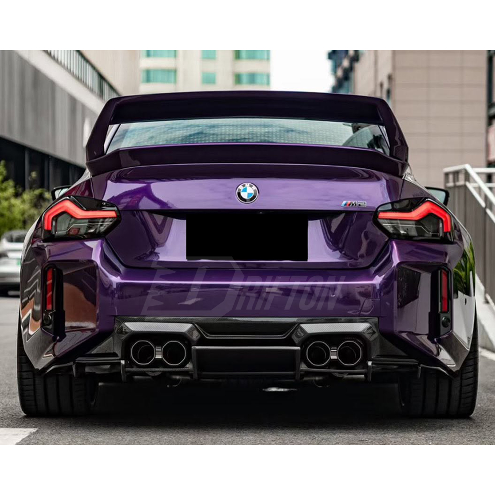 AP V3 Double Deck Style Dry Carbon Fiber Rear Spoiler Wing For BMW G87 M2 2023-2027