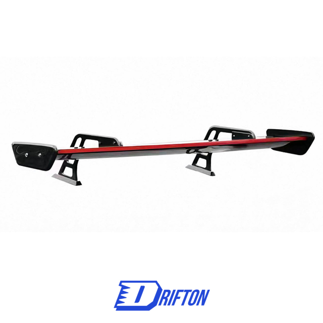 LED Bar Swan Neck Style Dry Carbon Fiber Rear Spoiler GT Wing For BMW G87 M2 2023-2027