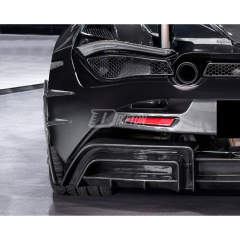 CMST Style Dry Carbon Fiber Rear Bumper Canards Side Panels For Mclaren 720S 2017-2022