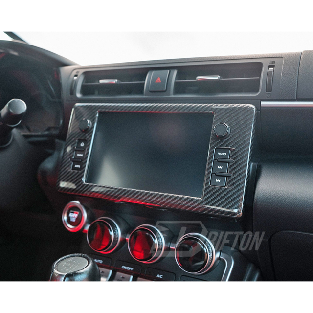Dry Carbon Fiber Interiors Kits Radio Bezel Panel Cover For Subaru BRZ ZD8 Toyota GR86 ZN8 2021-2024