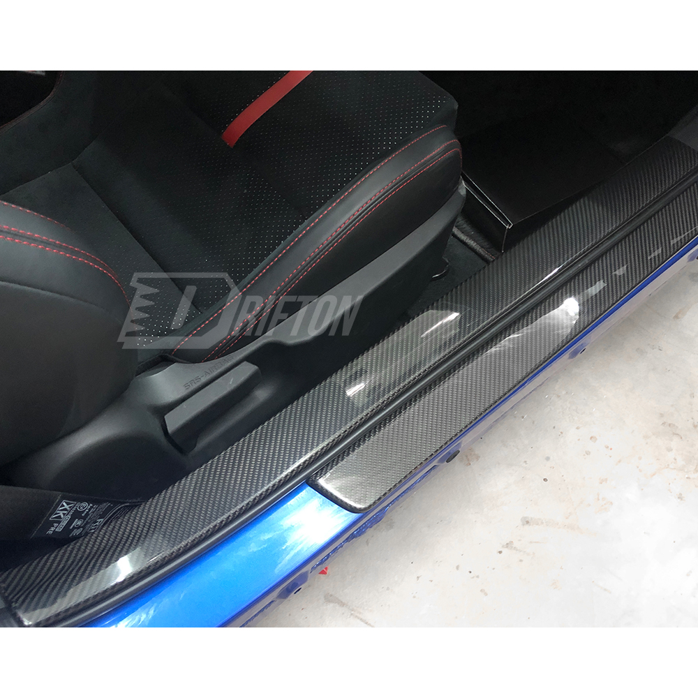 Dry Carbon Fiber Interiors Kits Inner Door Sills Cover For Subaru BRZ ZD8 Toyota GR86 ZN8 2021-2024
