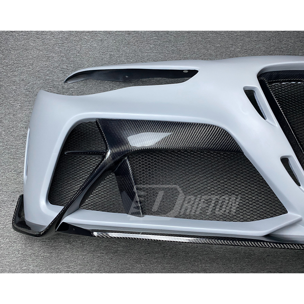 GTAM Style Half Carbon Fiber Front Bumper For Alfa Romeo Giulia 2016-2023