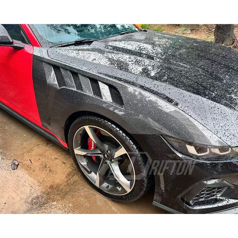 GTD Style Dry Carbon Fiber Fender For Ford Mustang Gen7 S650 2024-On