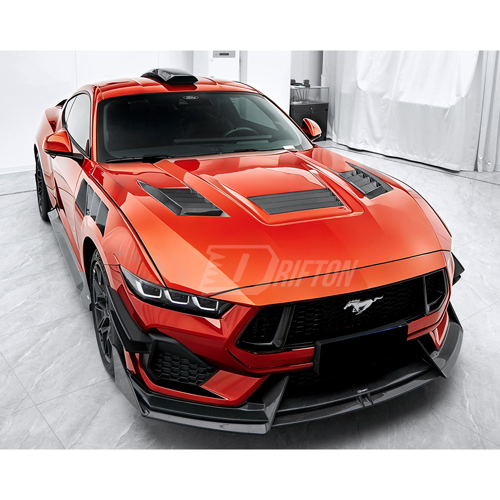 CMST Style Carbon Fiber Hood Bonnet For Ford Mustang Gen7 S650 2024-On