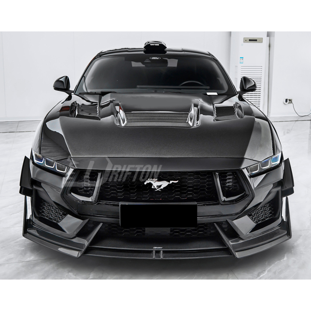 CMST Style Carbon Fiber Hood Bonnet For Ford Mustang Gen7 S650 2024-On