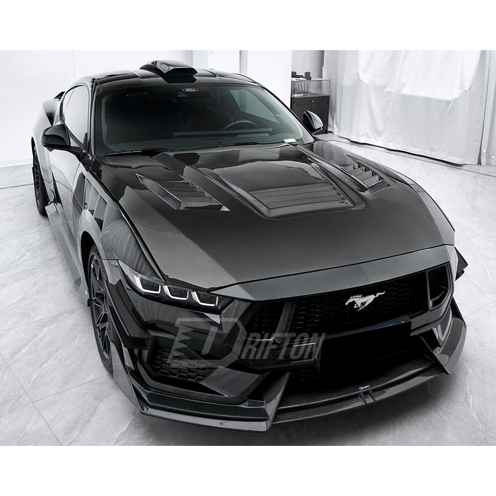 CMST Style Carbon Fiber Hood Bonnet For Ford Mustang Gen7 S650 2024-On