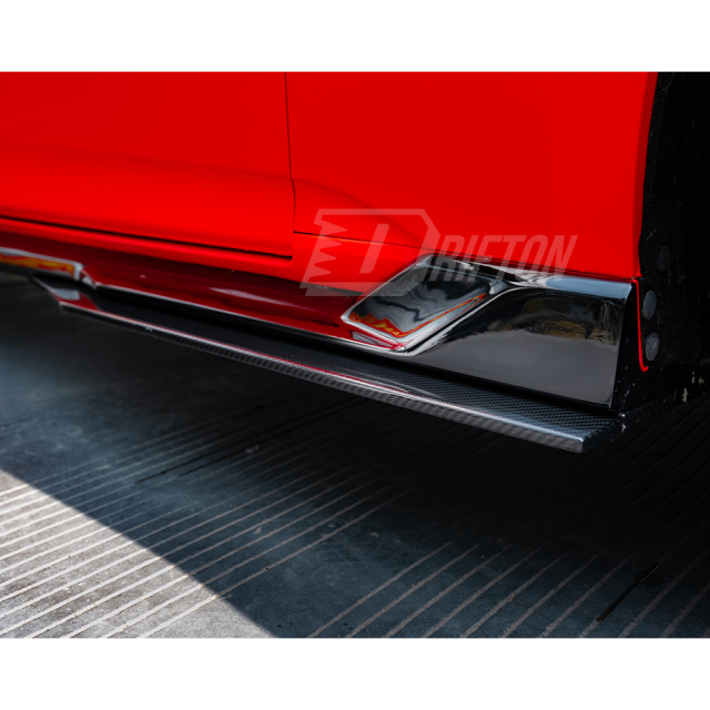 Dark Horse SC Style Carbon Fiber Side Skirts For Ford Mustang Gen7 S650 2024-On