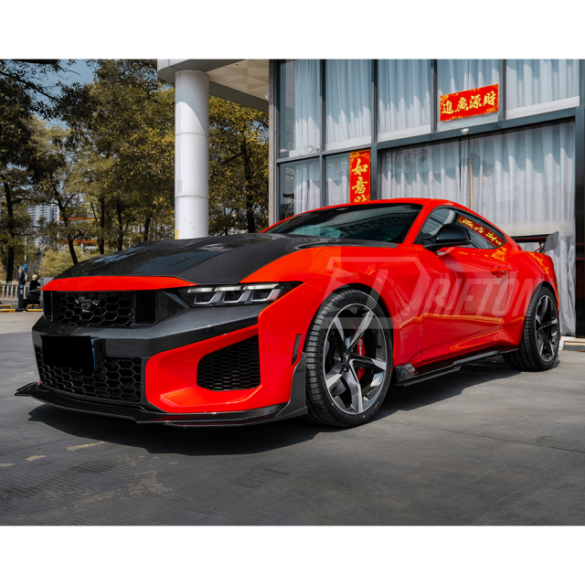 Dark Horse SC Style Carbon Fiber Side Skirts For Ford Mustang Gen7 S650 2024-On