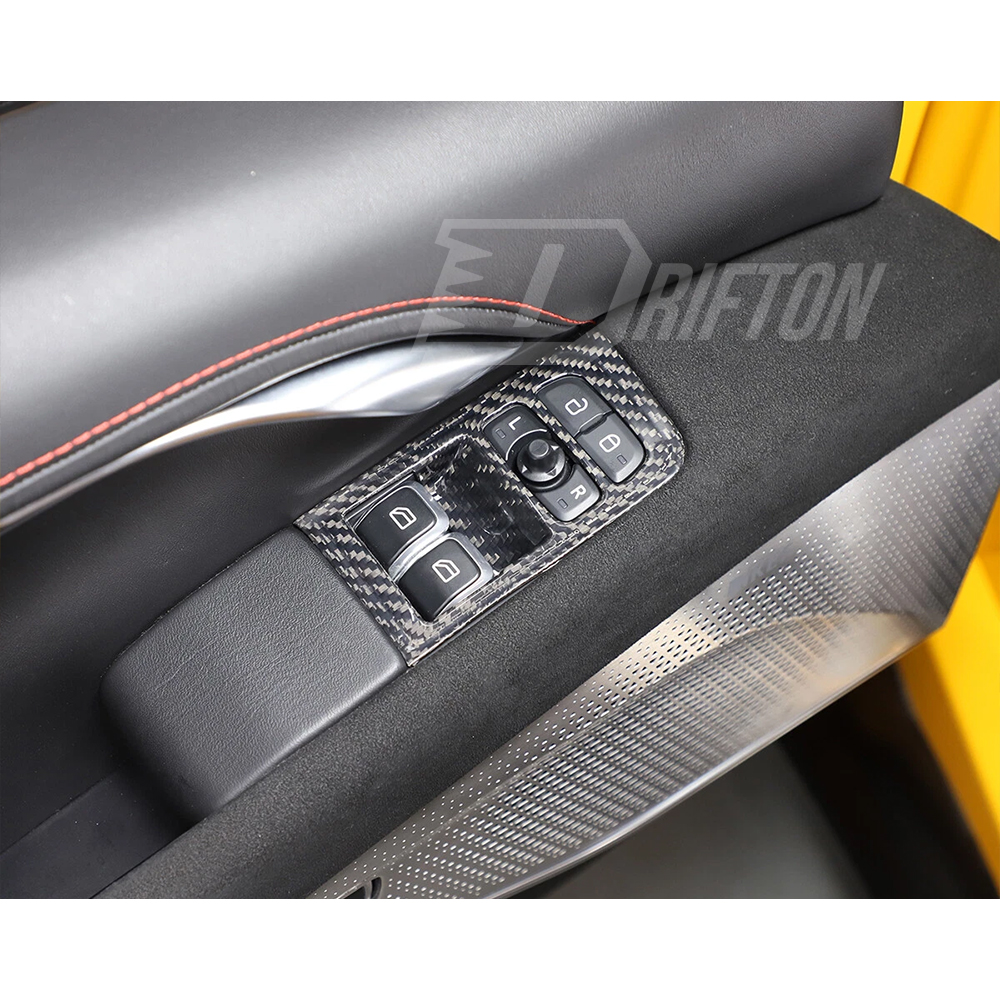 Dry Carbon Fiber Interiors Kits Window Lift Switch Panel Cover For Lotus Emira