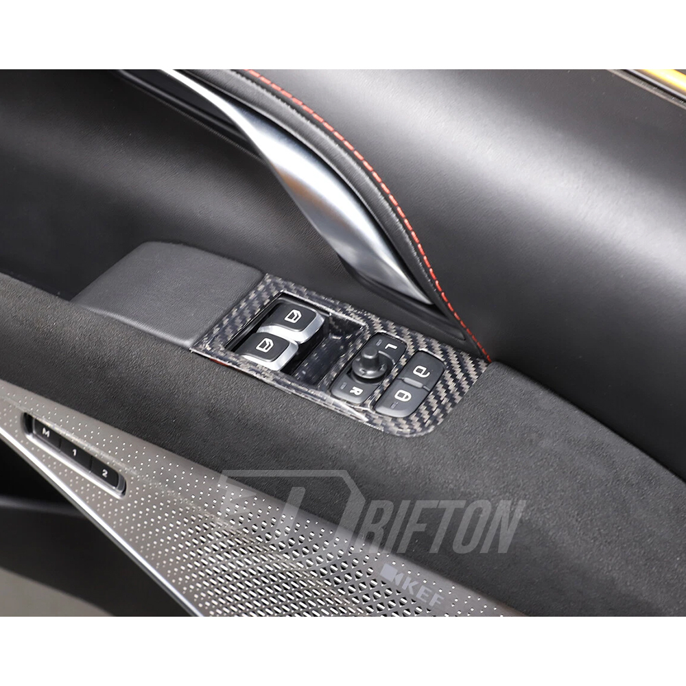 Dry Carbon Fiber Interiors Kits Window Lift Switch Panel Cover For Lotus Emira