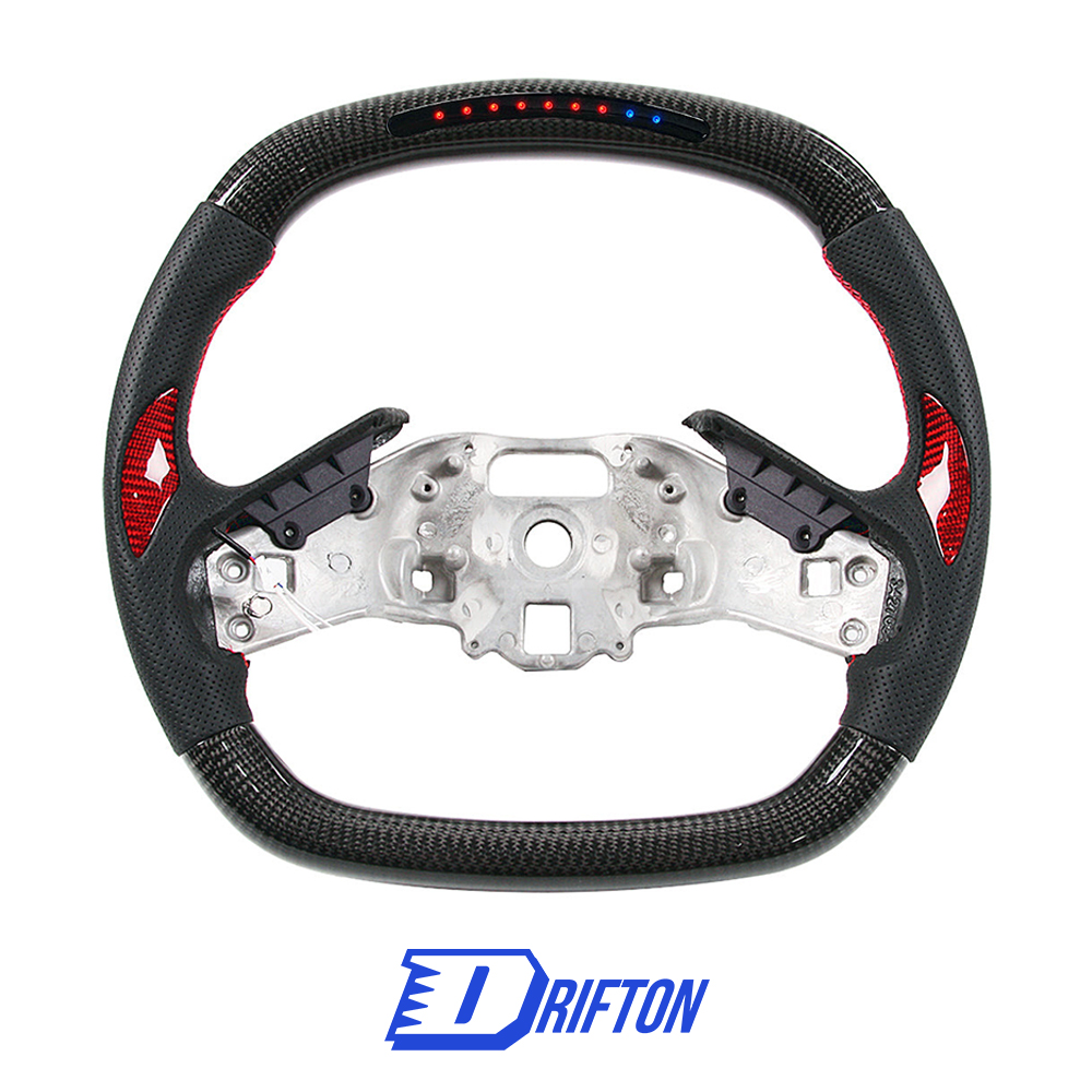 Customized Carbon Fiber RPM LED Display Steering Wheel For Chevrolet Corvette C8 Stingray Z51 & E-Ray & Z06 Z07 2020-2026