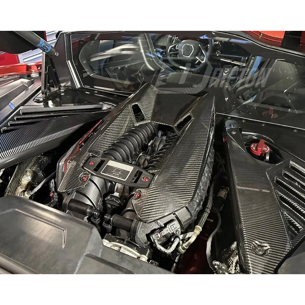 Dry Carbon Fiber Engine Bay Cover For Chevrolet Corvette C8 Coupe Z06 2020-2026