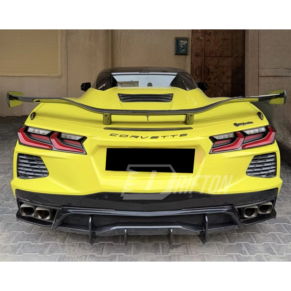 Z06 Style Carbon Fiber Rear Spoiler Wing For Chevrolet Corvette C8 Stingray Z51 2020-2026
