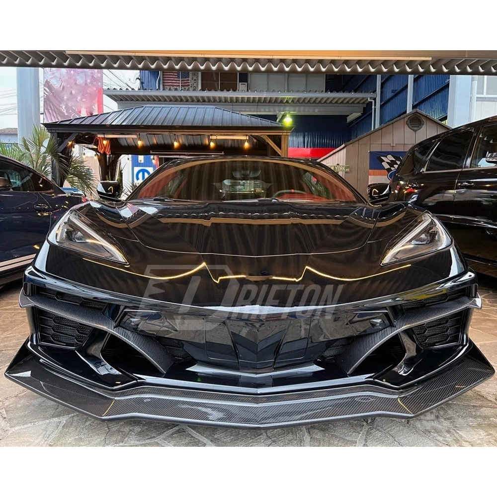 5VM Style Carbon Fiber Front Lip For Chevrolet Corvette C8 Stingray Z51 2020-2026
