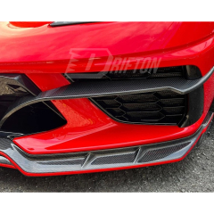 Carbon Fiber Front Bumper Vents Trim For Chevrolet Corvette C8 Stingray Z51 2020-2026
