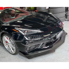 Carbon Fiber Front Bumper Vents Trim For Chevrolet Corvette C8 Stingray Z51 2020-2026