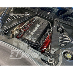 Dry Carbon Fiber Engine Bay Cover For Chevrolet Corvette C8 Coupe Stingray Z51 2020-2026