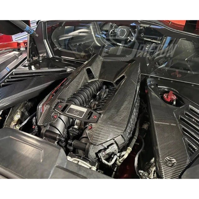 Dry Carbon Fiber Engine Bay Cover For Chevrolet Corvette C8 Coupe Z06 2020-2026