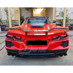 Z06 Style Carbon Fiber Rear Spoiler Wing For Chevrolet Corvette C8 Stingray Z51 2020-2026