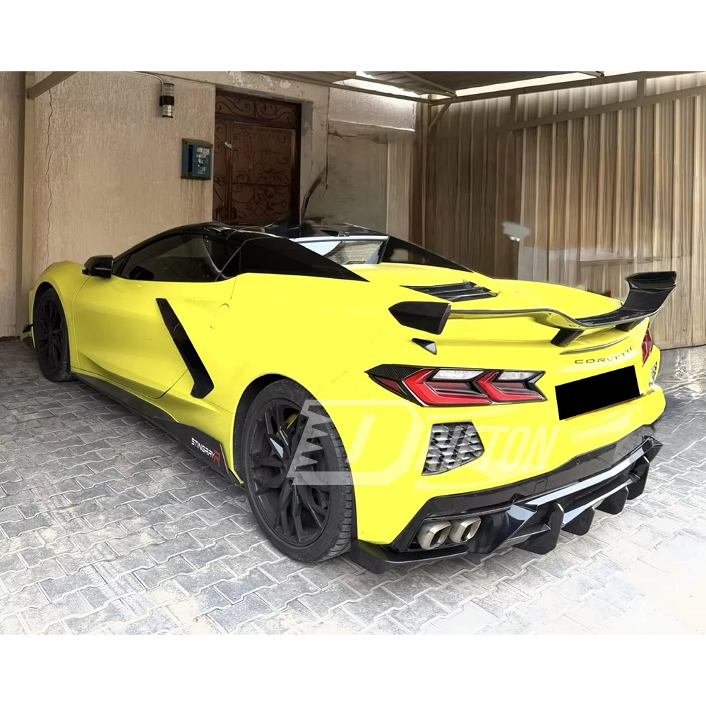 Z06 Style Carbon Fiber Rear Spoiler Wing For Chevrolet Corvette C8 Stingray Z51 2020-2026