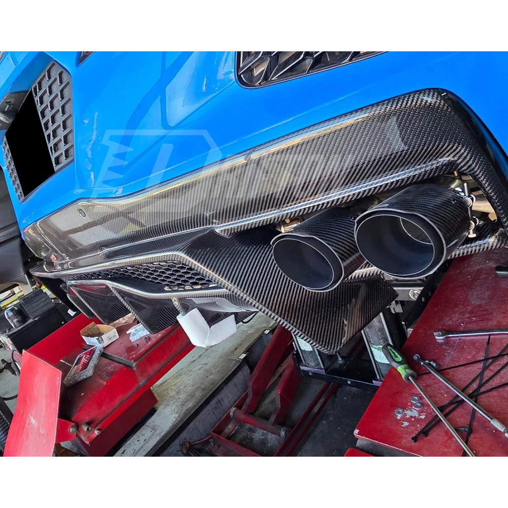 APR Style Carbon Fiber Rear Diffuser For Chevrolet Corvette C8 Stingray Z51 2020-2026