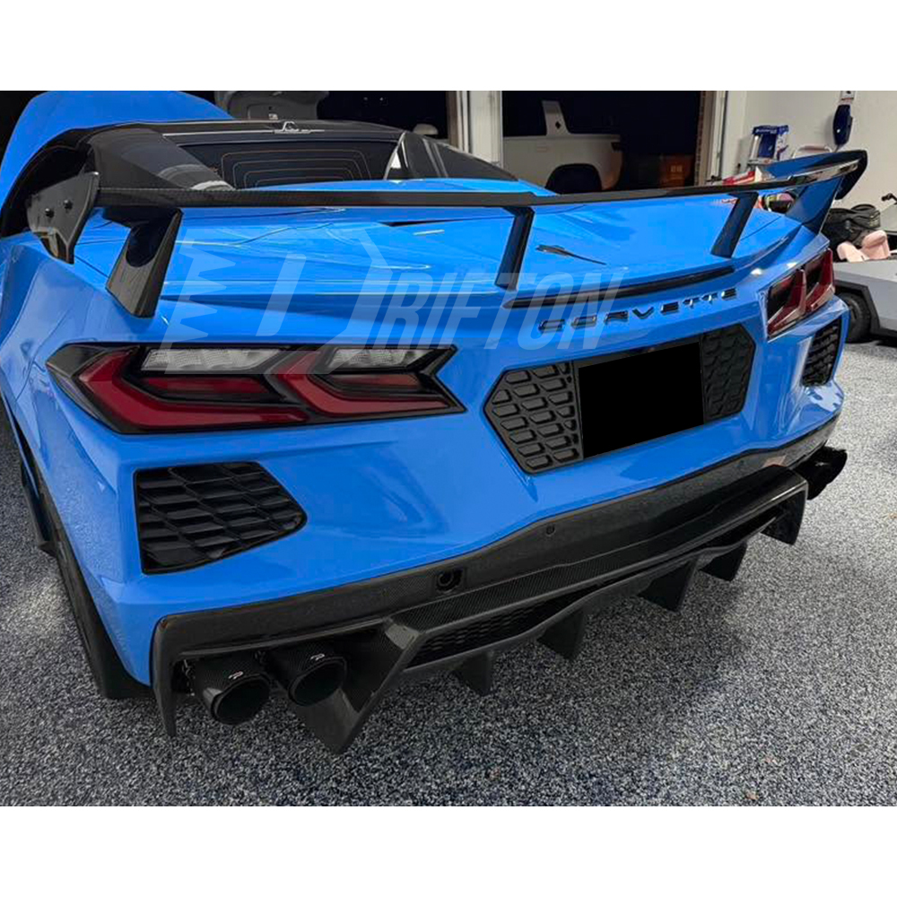 APR Style Carbon Fiber Rear Diffuser For Chevrolet Corvette C8 Stingray Z51 2020-2026