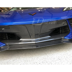 Dry Carbon Fiber Front Bumper Center Trim For Chevrolet Corvette C8 Stingray Z51 2020-2026