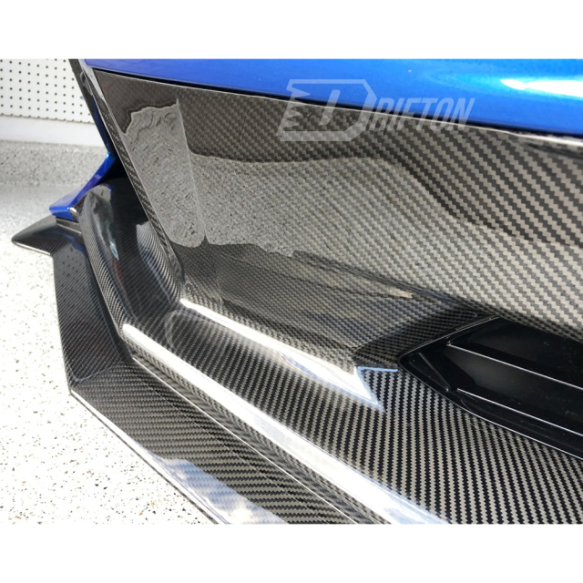 Dry Carbon Fiber Front Bumper Center Trim For Chevrolet Corvette C8 Stingray Z51 2020-2026