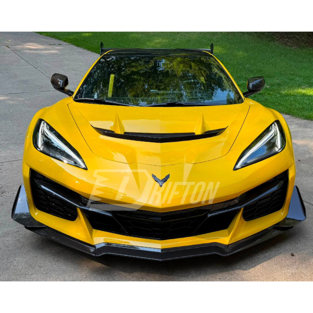Z07 Style Dry Carbon Fiber Front Lip with Canards For Chevrolet Corvette C8 Z06 Z07 & E-Ray 2020-2026