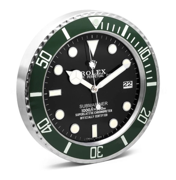Rolex Submariner Wall Clock Green & Black St'y'le