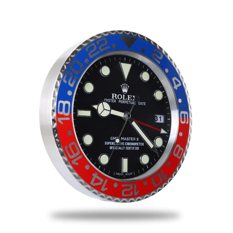 Rolex GMTMaster II Wall Clock Pepsi Red & Blue