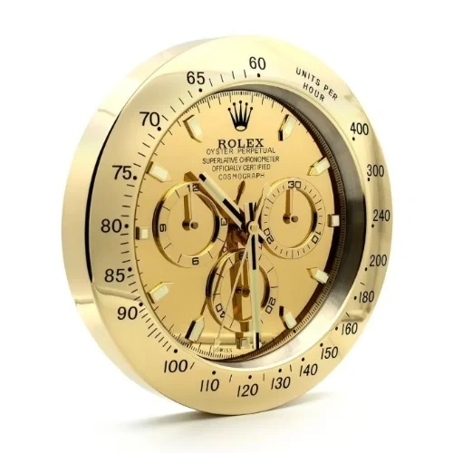 Rolex Daytona Cosmograph Wall Clock | All Gold Side