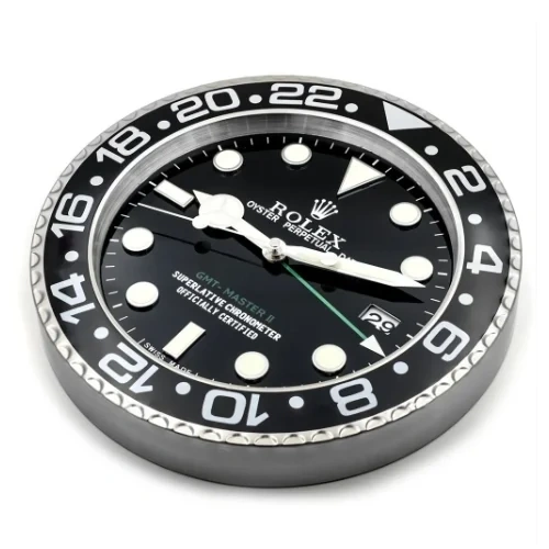 Rolex GMT Master II Wall Clock  Classic Black style side