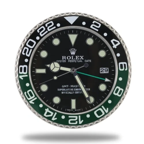 Rolex GMT Master II Wall clock | Black & Green style front