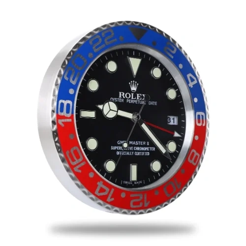 Rolex GMT-Master II Wall Clock Pepsi | Red & Blue Side