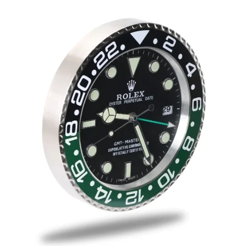 Rolex GMT Master II Wall clock | Black & Green style side