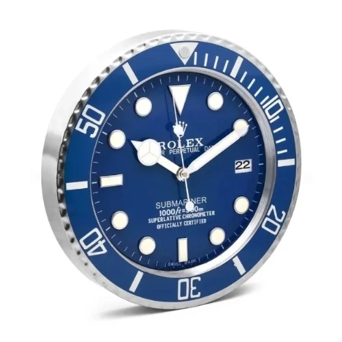 Rolex Submariner Wall Clock | Blue Style side