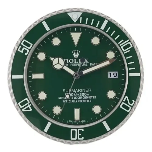 Rolex Submariner Wall Clock  Green Style front