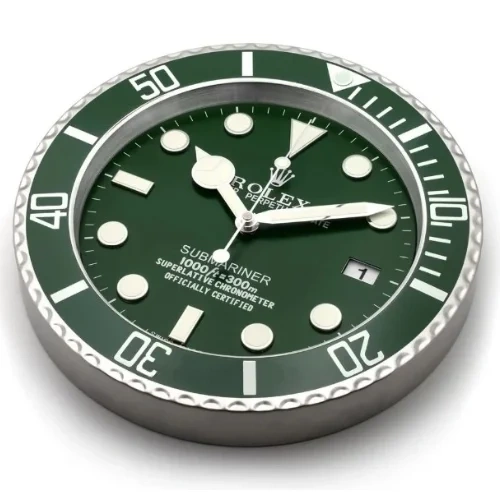 Rolex Submariner Wall Clock  Green Style side
