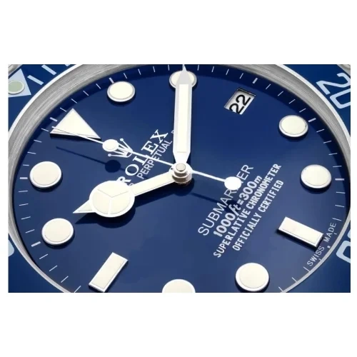 Rolex Submariner Wall Clock | Blue Style details