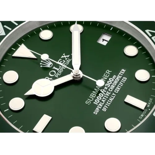 Rolex Submariner Wall Clock  Green Style details