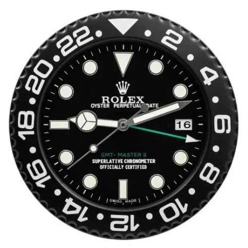 Rolex GMT Master II Wall Clock  All Black style front