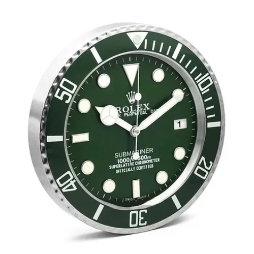 Rolex Submariner Wall Clock  Green Style side