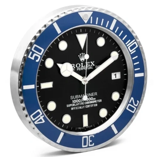 Rolex Submariner Wall Clock | Blue & Black Style side