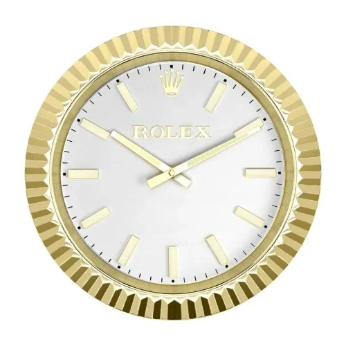 Rolex Presidential Date-Just Wall Clock  Golden Style Luminous Dial front